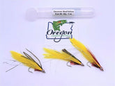 Deceiver Yellow & Red 3 Fly. Size #2 or #4 by OFS for Saltwater, Freshwater, Barracuda, Bluefish, Northern pike, Striped Bass