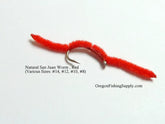SanJuanWorm (Red)6 Fly in a protective tube (#16,14,12,10 and 8 ) by OFS for Freshwater, Trout, Bass, Steelhead/Salmon