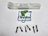 Super Purple Tungsten Beadhead, 6 Flies in a protective tube, by OFS for Freshwater, Trout, Bass, Steelhead/Salmon