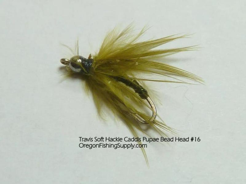 Travis SoftHackle Caddis BeadHead, 6 Flies in a protective tube, by OFS for Freshwater, Trout, Bass, Steelhead/Salmon