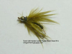 Travis SoftHackle Caddis BeadHead, 6 Flies in a protective tube, by OFS for Freshwater, Trout, Bass, Steelhead/Salmon
