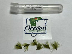 Travis SoftHackle Caddis BeadHead, 6 Flies in a protective tube, by OFS for Freshwater, Trout, Bass, Steelhead/Salmon