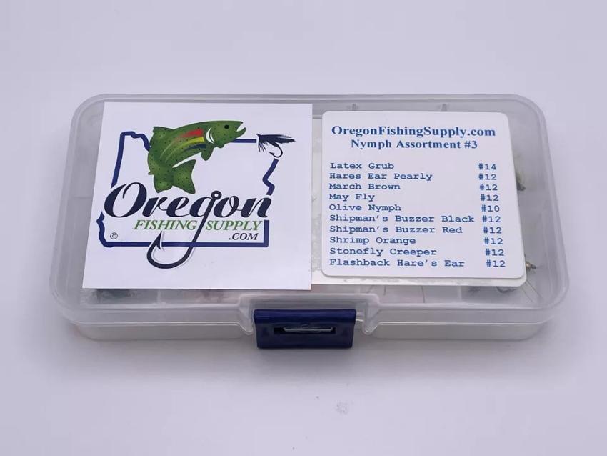 Trout Nymph Premium Fly Assortment - Kit #3. 20 Nymph Fly kit by OFS for Freshwater, Trout, Bass, Steelhead/Salmon