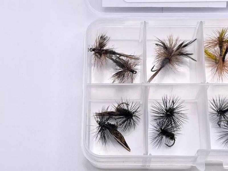 Trout Premium Dry Fly Assortment - Kit #1. sizes 10,12,14. 20 dry Fly kit by OFS for Freshwater, Trout, Bass, Steelhead/Salmon