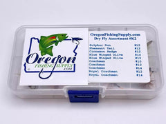 Trout Premium Dry Fly Assortment - Kit #2. sizes 10,12,14. 20 dry Fly kit by OFS for Freshwater, Trout, Bass, Steelhead/Salmon