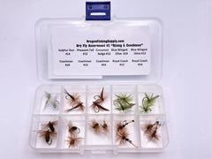 Trout Premium Dry Fly Assortment - Kit #2. sizes 10,12,14. 20 dry Fly kit by OFS for Freshwater, Trout, Bass, Steelhead/Salmon