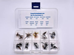 Trout Premium Dry Fly Assortment - Kit #1. sizes 10,12,14. 20 dry Fly kit by OFS for Freshwater, Trout, Bass, Steelhead/Salmon