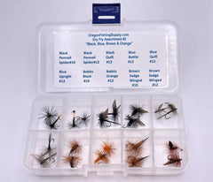 Trout Premium Dry Fly Assortment - Kit #23. sizes 10,12. 20 dry Fly kit by OFS for Freshwater, Trout, Bass, Steelhead/Salmon