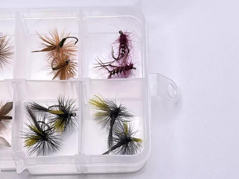 Trout Premium Dry Fly Assortment - Kit #4. sizes 10,12. 20 dry Fly kit by OFS for Freshwater, Trout, Bass, Steelhead/Salmon