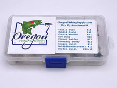 Trout Premium Dry Fly Assortment - Kit #4. sizes 10,12. 20 dry Fly kit by OFS for Freshwater, Trout, Bass, Steelhead/Salmon
