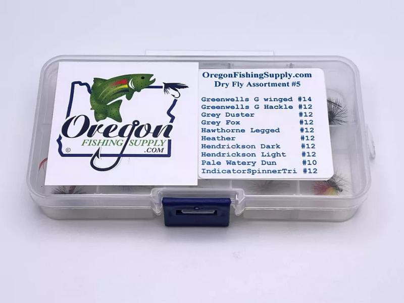 Trout Premium Dry Fly Assortment - Kit #5. sizes 10,12. 20 dry Fly kit by OFS for Freshwater, Trout, Bass, Steelhead/Salmon