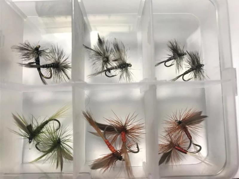 Trout Premium Dry Fly Assortment - Kit #6. sizes 10,12,14,16. 20 dry Fly kit by OFS for Freshwater, Trout, Bass, Steelhead/Salmon