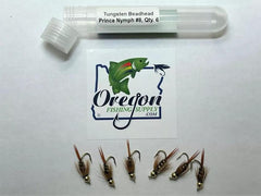 Tungsten Beadhead Prince Nymph, 6 Flies in a protective tube, by OFS for Freshwater, Trout, Bass, Steelhead/Salmon