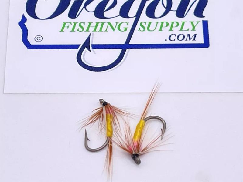 Tupps Indispensable Wet Fly, yellow color, 6 Flies in a protective tube, by OFS for Freshwater, Trout, Bass, Steelhead/Salmon