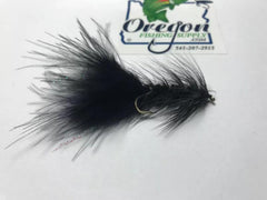 Wooly Bugger Black streamer, #6 and #8, 3 Fly in a protective tube by OFS for Freshwater, Trout, Bass, Steelhead/Salmon