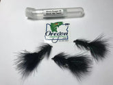 Wooly Bugger Black streamer, #6 and #8, 3 Fly in a protective tube by OFS for Freshwater, Trout, Bass, Steelhead/Salmon