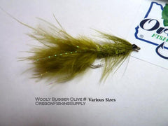 Wooly Bugger olive streamer, #6 and #8, 3 Fly in a protective tube by OFS for Freshwater, Trout, Bass, Steelhead/Salmon