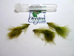 Wooly Bugger olive streamer, #6 and #8, 3 Fly in a protective tube by OFS for Freshwater, Trout, Bass, Steelhead/Salmon