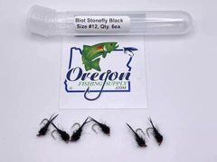 Black Biot Stonefly in a protective tube by OFS for freshwater trouts