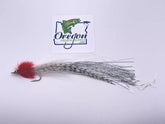 Blanton's Flashtail Whistler Red & White fly fishing fly by OFS size #2/0