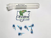 6 Blue Stealhead Stoneflies in a protective tube by OFS for Trout, Bass and Freshwater
