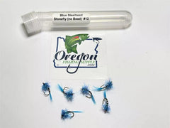 6 Blue Stealhead Stoneflies in a protective tube by OFS for Trout, Bass and Freshwater
