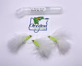 Cats Whisker Bead Head white colour in a protective tube by OFS for freshwater trouts