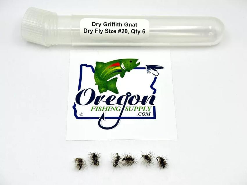Griffith Gnat Dry #Various Sizes, 6 Fly by OFS for Freshwater, Trout, Bass, Steelhead/Salmon