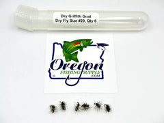 Griffith Gnat Dry #Various Sizes, 6 Fly by OFS for Freshwater, Trout, Bass, Steelhead/Salmon