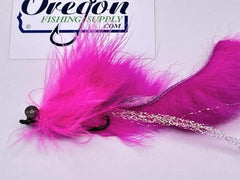 Hairball Leech Pink Salmon/Steelhead #4/0, 1 Fly by OFS for Freshwater, Salmon/Steelhead