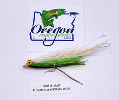 Half & Half Chartreuse/White Salmon/Steelhead #1/0, 1 Fly by OFS
