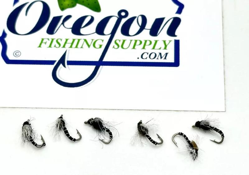 6 Juju Bee Midge flies in a protective tube by OFS for Freshwater, Trout, Bass, Steelhead/Salmon