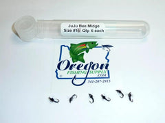 Juju Bee Midge size 16 in a protective tube by OFS for Freshwater, Trout, Bass, Steelhead/Salmon