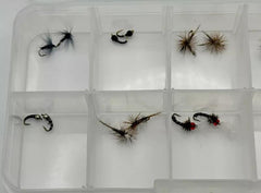 2 Kits SUPER small Micro Fly Size #20, #18 Hooks (40 fly Total) , various colors by OFS for Freshwater, Trout, Bass