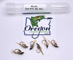 Mayfly #Various Sizes, 6 Fly in a protective tube by OFS for Freshwater, Trout, Bass, Steelhead/Salmon