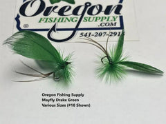 Mayfly Drake Green #Various Sizes by OFS for Freshwater, Trout, Bass, Steelhead/Salmon