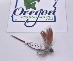 Mayfly Plastazote Brown, #10, FIVE Fly in protective tube by OFS for Freshwater, Trout, Bass, Steelhead/Salmon