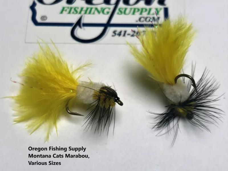 Montana Cats Marabou Nymph#10,(6 in a protective tube) yellow color by OFS for Freshwater, Trout, Bass, Steelhead/Salmon