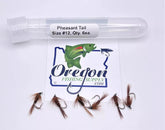 Pheasant Tail, Various Sizes, 6 Fly in a protective tube, Brown color by OFS for Freshwater, Trout, Bass, Steelhead/Salmon