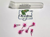 Pink Steelhead Stonefly w/Bead, 6 Fly in a protective tube by OFS for Freshwater, Trout, Bass, Steelhead/Salmon