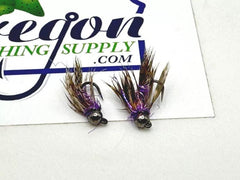 Purple Ale Tungsten Beadhead, 6 Tungsten Fly in a protective tube by OFS for Freshwater, Trout, Bass, Steelhead/Salmon