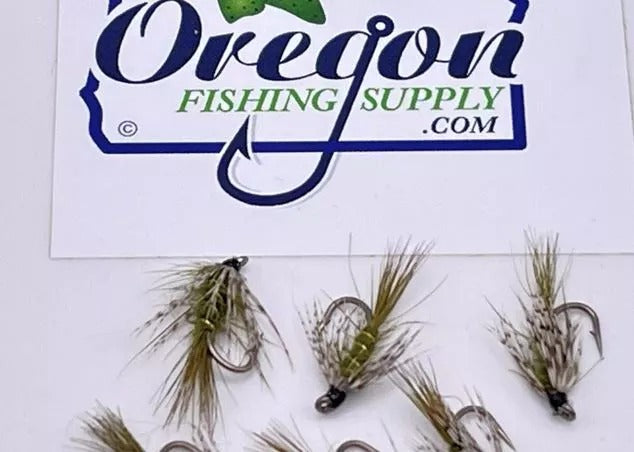 Red Fox Squirrel Wet Fly, 6 Fly in a protective tube by OFS for Freshwater, Trout, Bass, Steelhead/Salmon