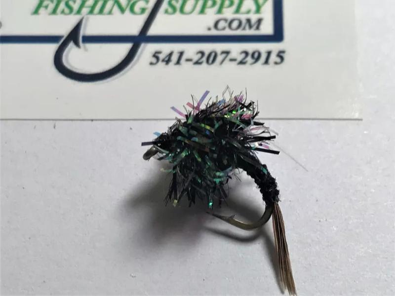 Steelhead Hammer Black #8 and #10, 6 Flies in a protective tube, by OFS for Freshwater, Trout, Bass, Steelhead/Salmon