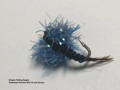 Steelhead Hammer Blue #8 and #10, 6 Flies in a protective tube, by OFS for Freshwater, Trout, Bass, Steelhead/Salmon