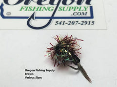 Steelhead Hammer Brown #8 and #10, 6 Flies in a protective tube, by OFS for Freshwater, Trout, Bass, Steelhead/Salmon