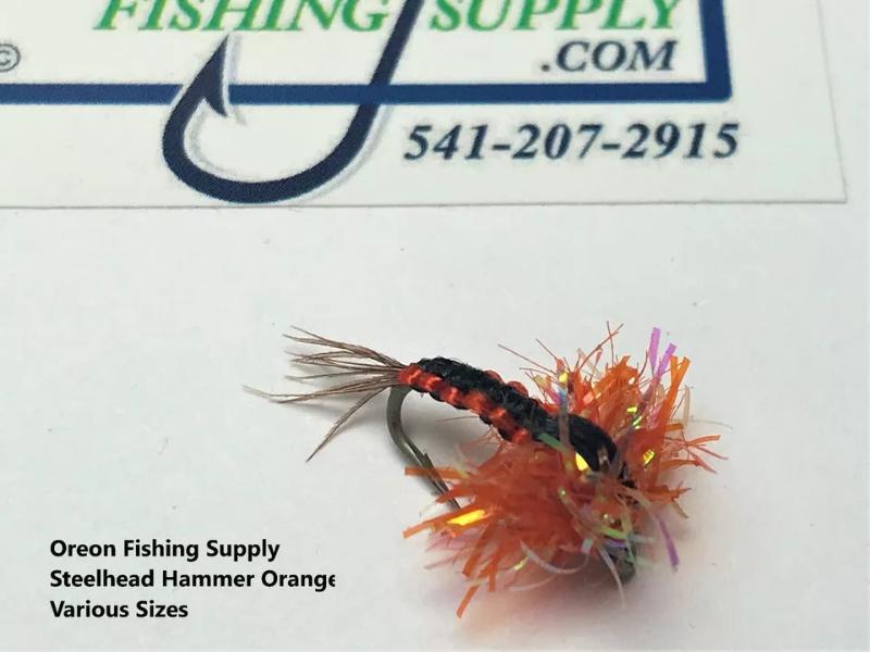 Steelhead Hammer Orange #8 and #10, 6 Flies in a protective tube, by OFS for Freshwater, Trout, Bass, Steelhead/Salmon
