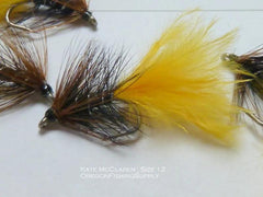 Sunburst Kate McLaren Wet Fly #12, 6 Flies in a protective tube, by OFS for Freshwater, Trout, Bass, Steelhead/Salmon