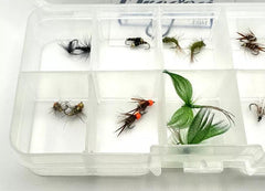 2 Kits SUPER small Micro Fly Size #20, #18 Hooks (40 fly Total) , various colors by OFS for Freshwater, Trout, Bass