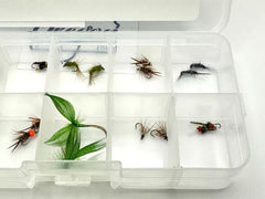 2 Kits SUPER small Micro Fly Size #20, #18 Hooks (40 fly Total) , various colors by OFS for Freshwater, Trout, Bass