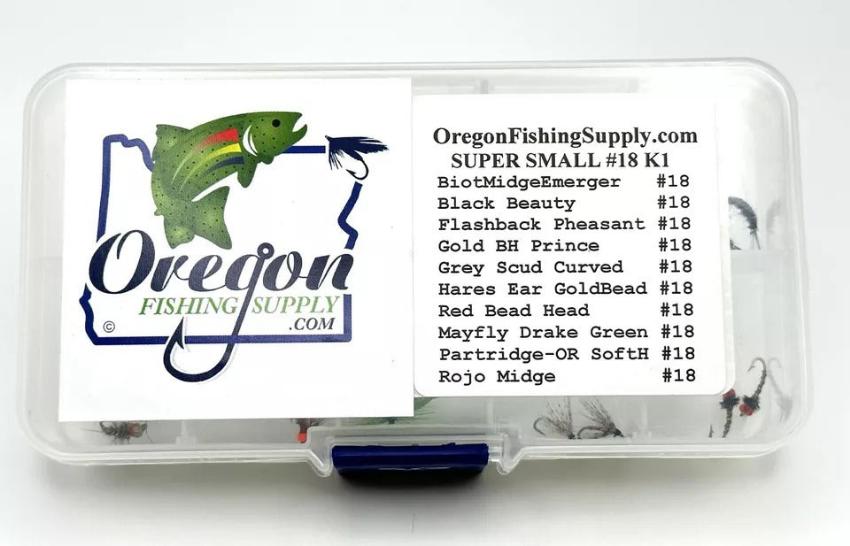 2 Kits SUPER small Micro Fly Size #20, #18 Hooks (40 fly Total) , various colors by OFS for Freshwater, Trout, Bass